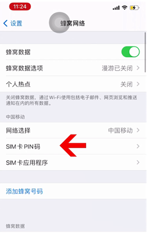 蓬江苹果14维修网分享如何给iPhone14的SIM卡设置密码 